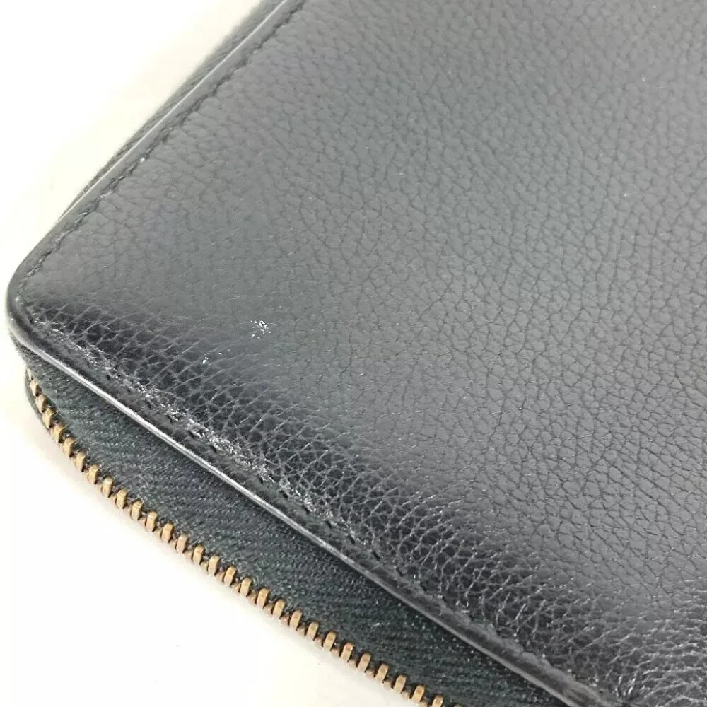GUCCI logo Long wallet Zip Around Long Wallet Leather Black - Picture 6 of 12
